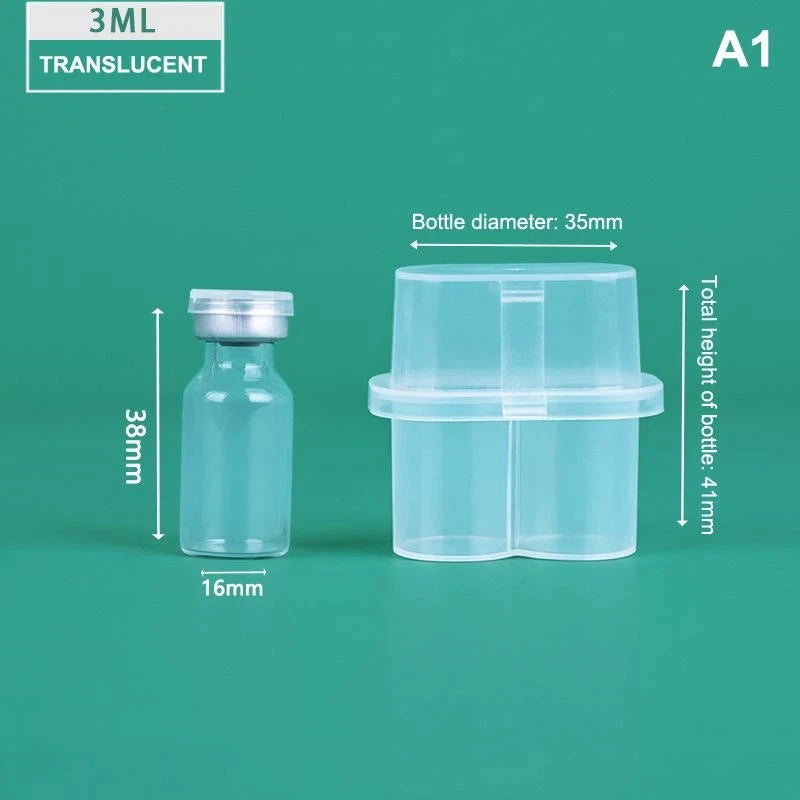 Peptide Storage Box Shock Resistant Reagent Vial Organizer Fits 3/5/7/10/20ml Vials for Professional Lab Use 1Pcs