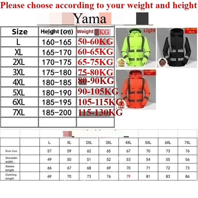 Men's workwear jacket construction clothing building clothing outdoor work clothes windproof waterproof  reflective strip