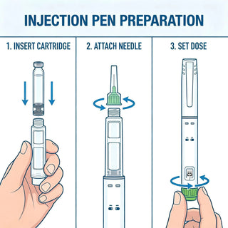 10Pcs Optional Set 5mg 10mg Dose-adjustable Peptide Pen Plastic Disposable Injection Pen With 32G 31G Needle 3ml Glass Vials