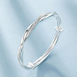 luxury designer 925 sterling silver weave bracelets Bangles for women fashion party wedding Accessories jewelry Adjustable size