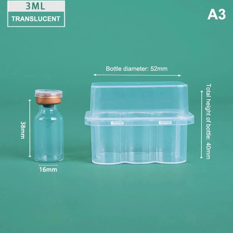 Peptide Storage Box Shock Resistant Reagent Vial Organizer Fits 3/5/7/10/20ml Vials for Professional Lab Use 1Pcs