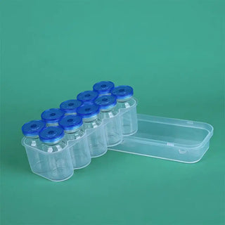 Peptide Storage Box Shock Resistant Reagent Vial Organizer Fits 3/5/7/10/20ml Vials for Professional Lab Use 1Pcs