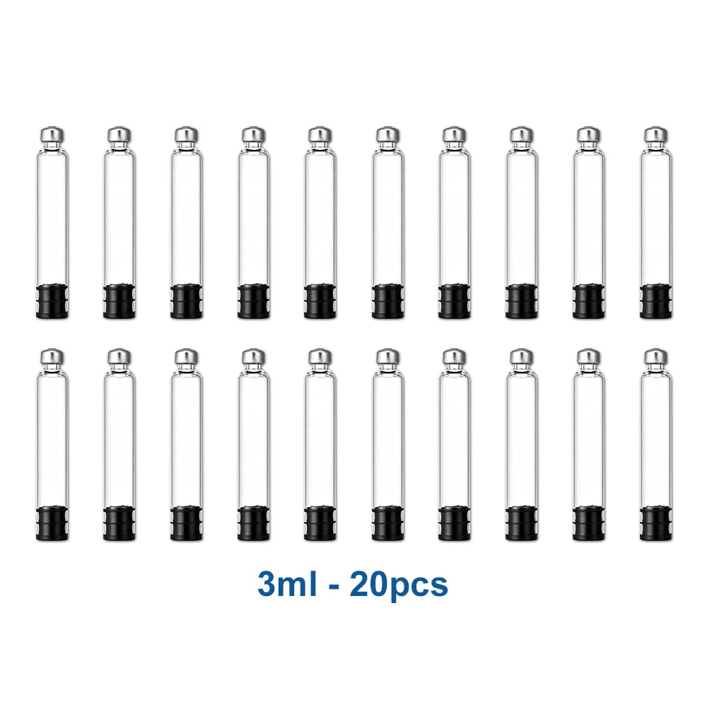 10-100 Pack 3ml Peptide Insulin Pen Cartridge, 3cc Cartridges Compatible with Reusable Injection V1 & V2 Pens, Individually Pack