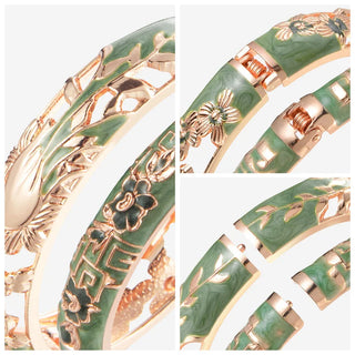 Double Bangles For Women 2PCS Female Women's Hand Bracelets African Jewelry Dubai Indian Designer Dual Bracelet Set Gifts Mother