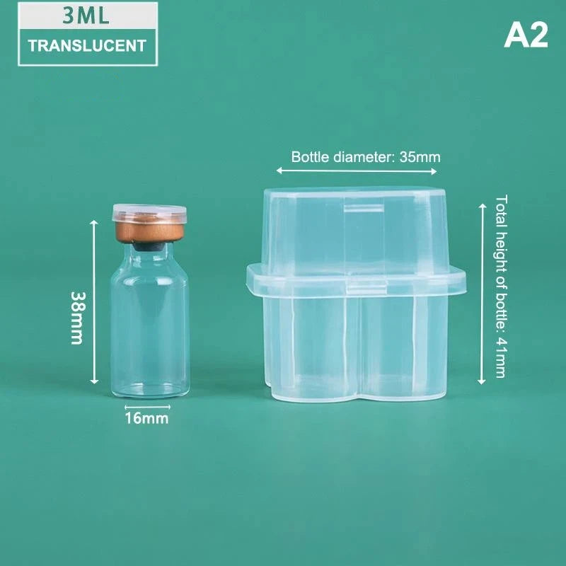 Peptide Storage Box Shock Resistant Reagent Vial Organizer Fits 3/5/7/10/20ml Vials for Professional Lab Use 1Pcs