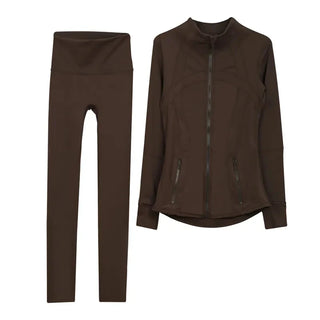 2026 Workout set Women Yoga Sets Jackets Shorts Leggings Flared Pants sets High Waist Sports Zip Up Coat Elastic
