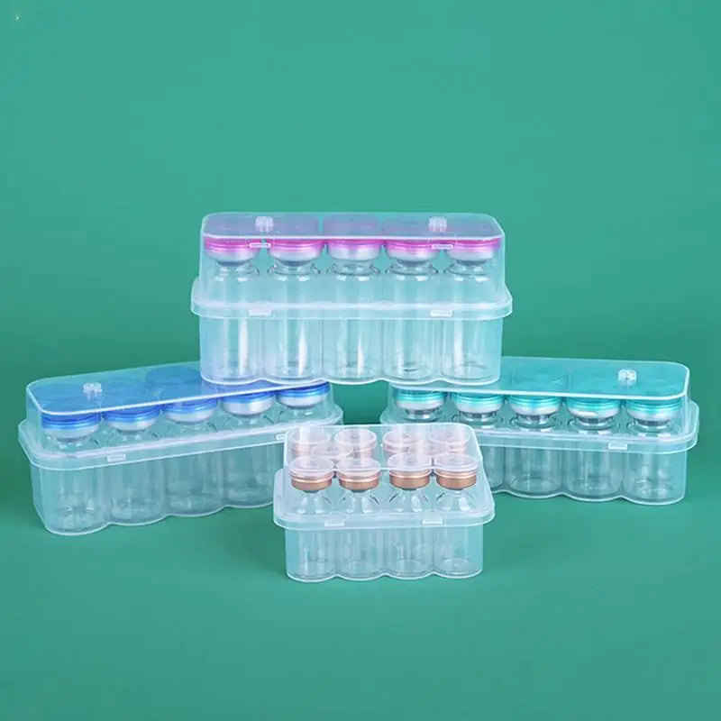 Peptide Storage Box Shock Resistant Reagent Vial Organizer Fits 3/5/7/10/20ml Vials for Professional Lab Use 1Pcs