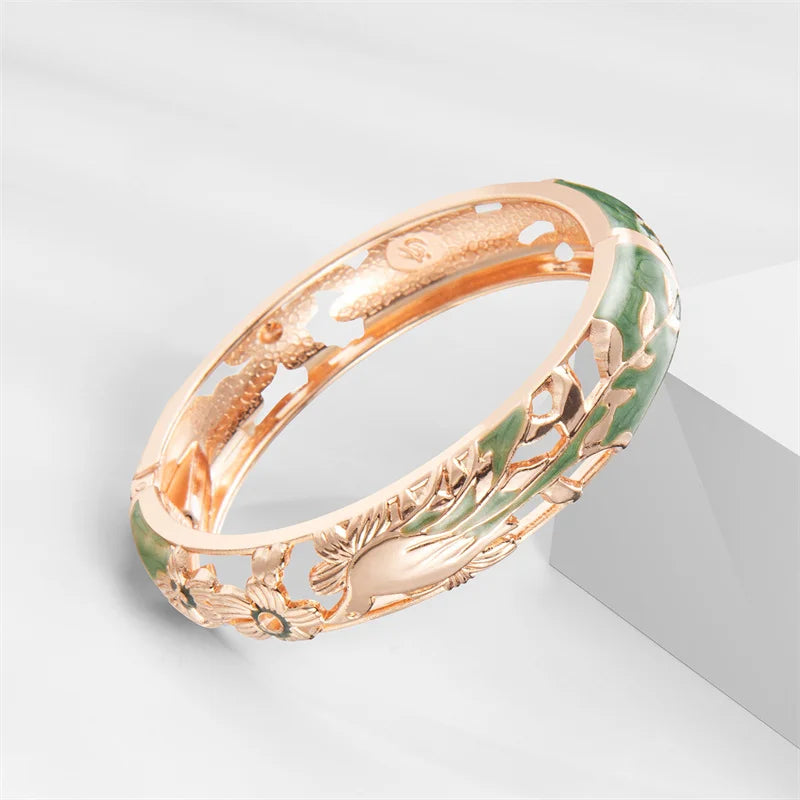 Double Bangles For Women 2PCS Female Women's Hand Bracelets African Jewelry Dubai Indian Designer Dual Bracelet Set Gifts Mother