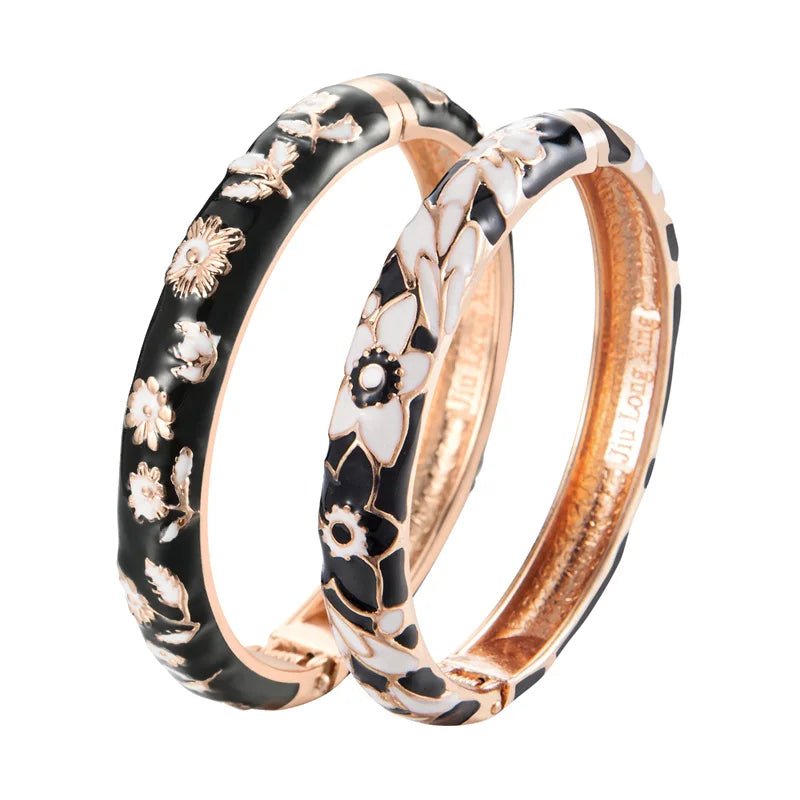 Double Bangles For Women 2PCS Female Women's Hand Bracelets African Jewelry Dubai Indian Designer Dual Bracelet Set Gifts Mother