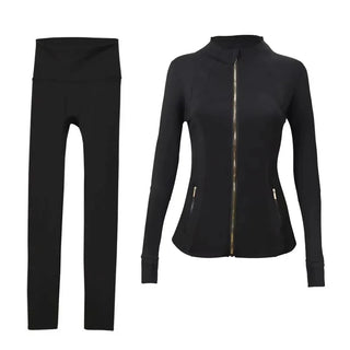 2026 Workout set Women Yoga Sets Jackets Shorts Leggings Flared Pants sets High Waist Sports Zip Up Coat Elastic