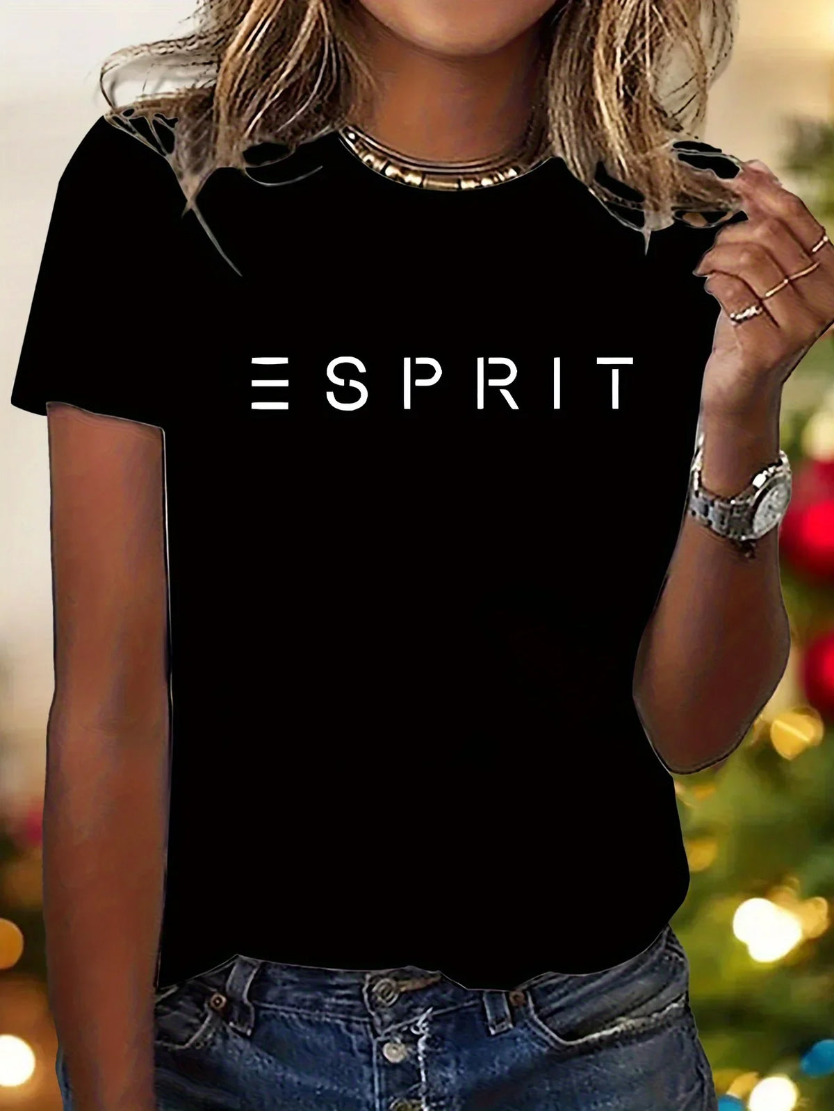 Women's Graphic Tee Tops Casual Crew Neck Short Sleeve T-Shirt with Bold Letter Print Everyday Tshirt Bold Print T Shirt Clothes