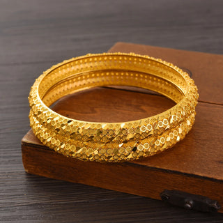 Golden Plated 65MM Fashion Europe Dubai Wedding Bangle Ethiopian High Quality Classic Nicely Cute Bracelet Women Birthday Gift