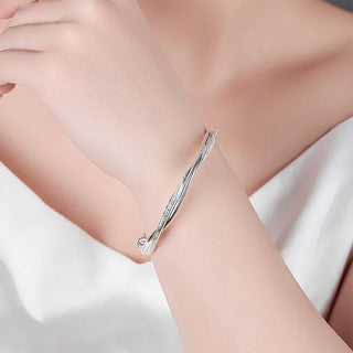 Hot 925 sterling silver elegant weave bracelets Bangles for women fashion designer party wedding engagement jewelry Adjustable
