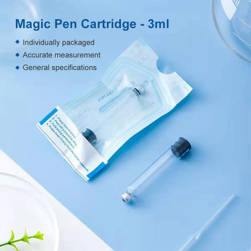 10-100 Pack 3ml Peptide Insulin Pen Cartridge, 3cc Cartridges Compatible with Reusable Injection V1 & V2 Pens, Individually Pack