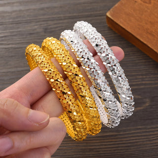 Golden Plated 65MM Fashion Europe Dubai Wedding Bangle Ethiopian High Quality Classic Nicely Cute Bracelet Women Birthday Gift