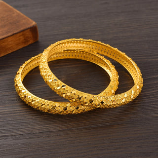 Golden Plated 65MM Fashion Europe Dubai Wedding Bangle Ethiopian High Quality Classic Nicely Cute Bracelet Women Birthday Gift