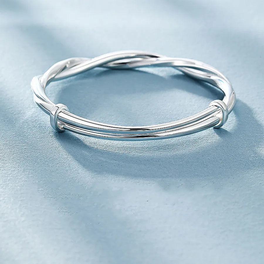 Hot 925 sterling silver elegant weave bracelets Bangles for women fashion designer party wedding engagement jewelry Adjustable