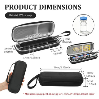 Insulin Vial Carrying Case Fridge Portable Peptide Vial Storage Box Foam Protective Hard Shell Vial Pens and Needle Organizer